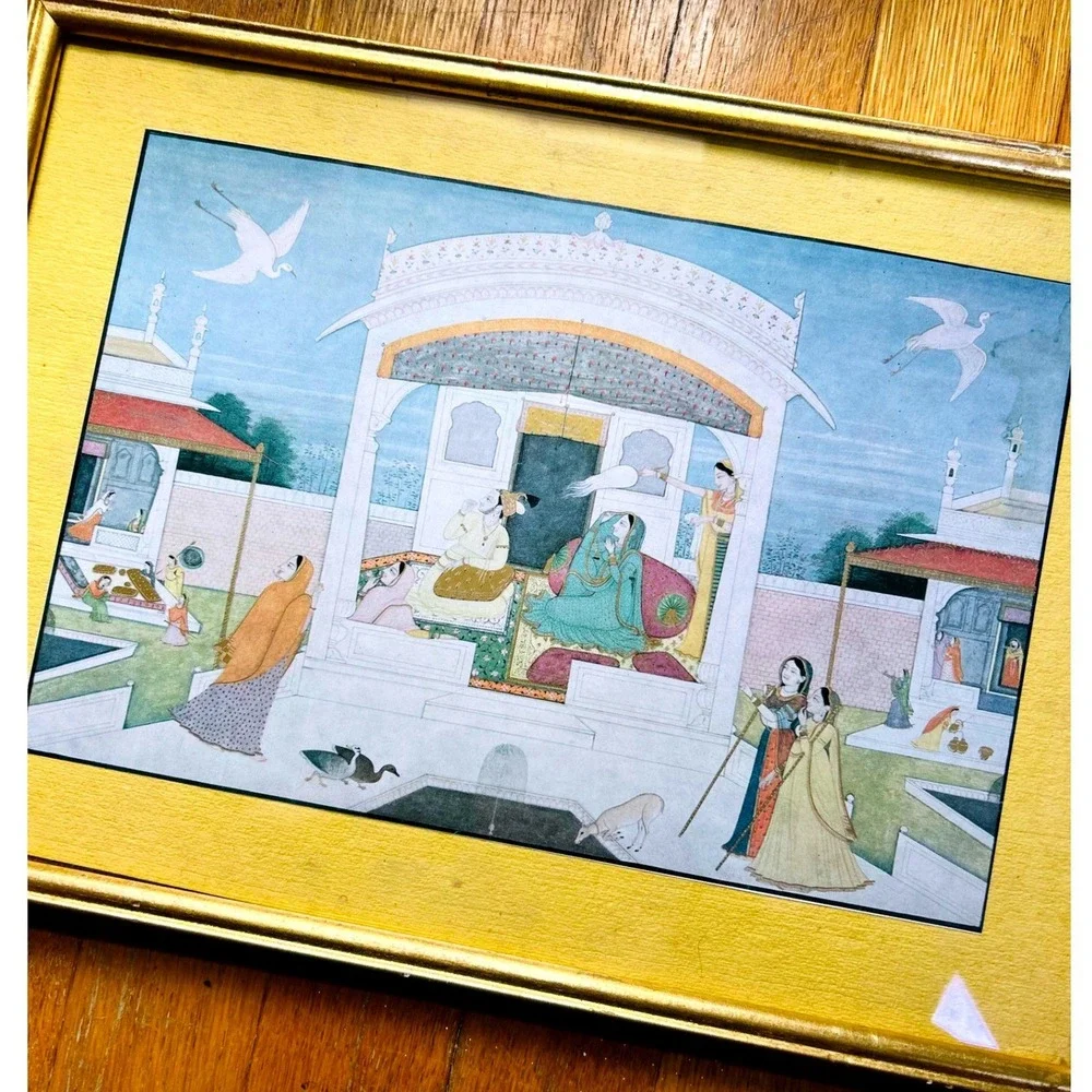 Vintage Framed Indian‎ Pahari Nala Damayanti 15